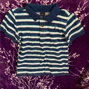 Nautica Classic Blue and White Polo